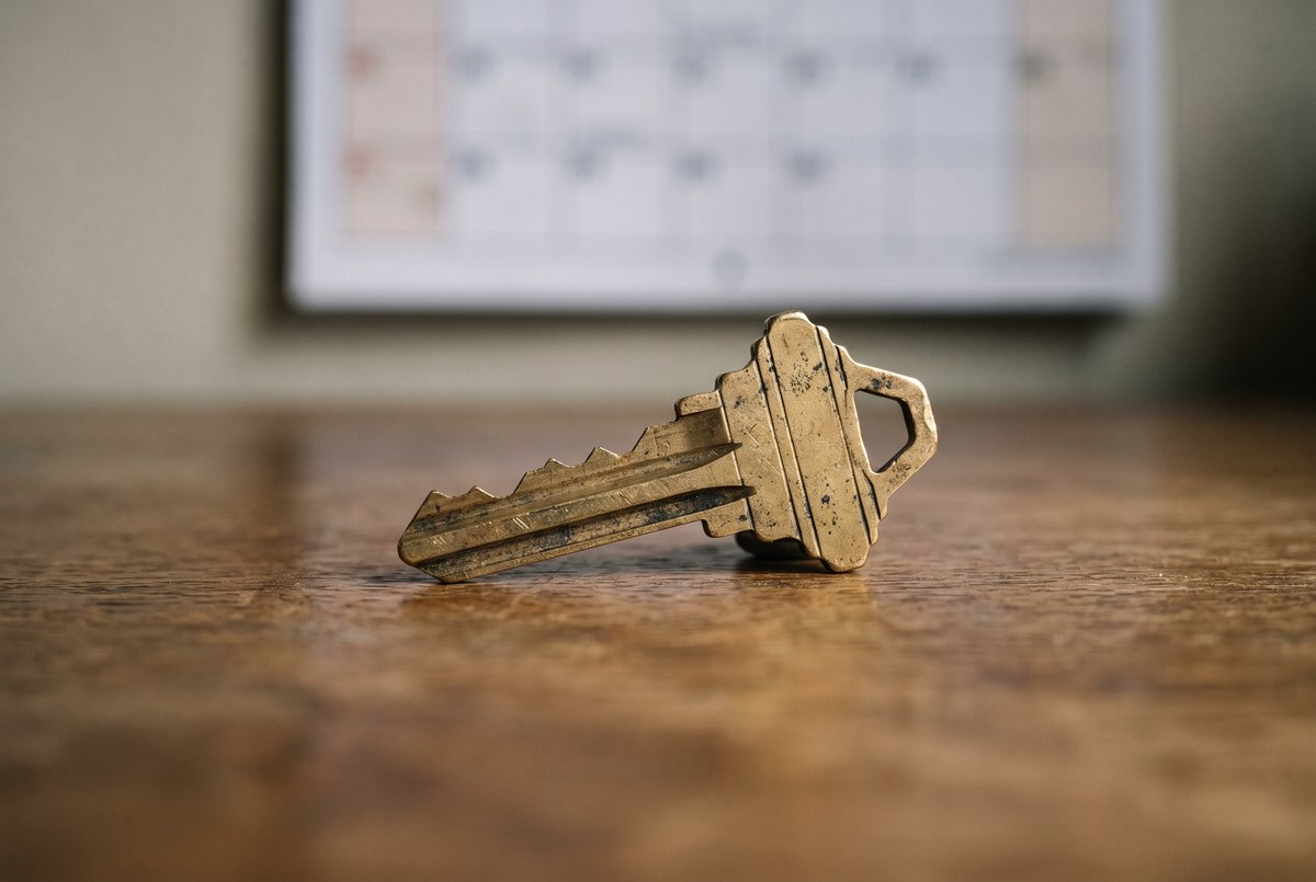 A homeowner reviewing a checklist while walking through their one-year-old home