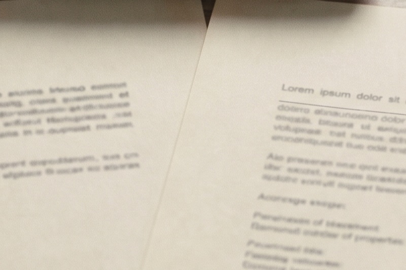 Two mortgage documents side by side on a desk with a calculator and pen